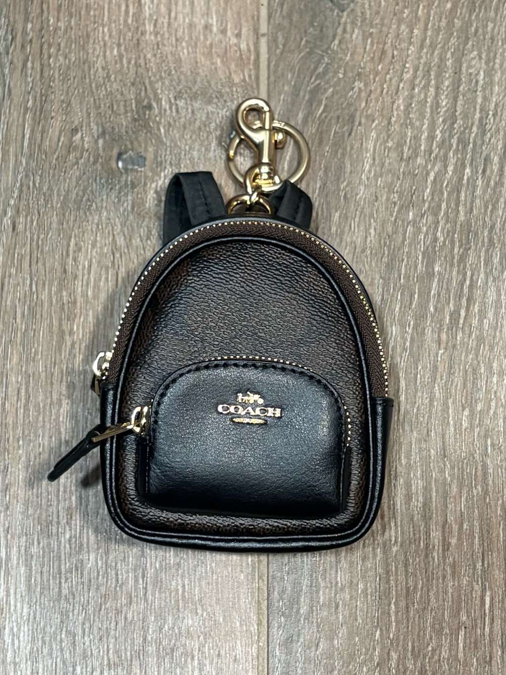 Coach Black Mini Backpack Charm